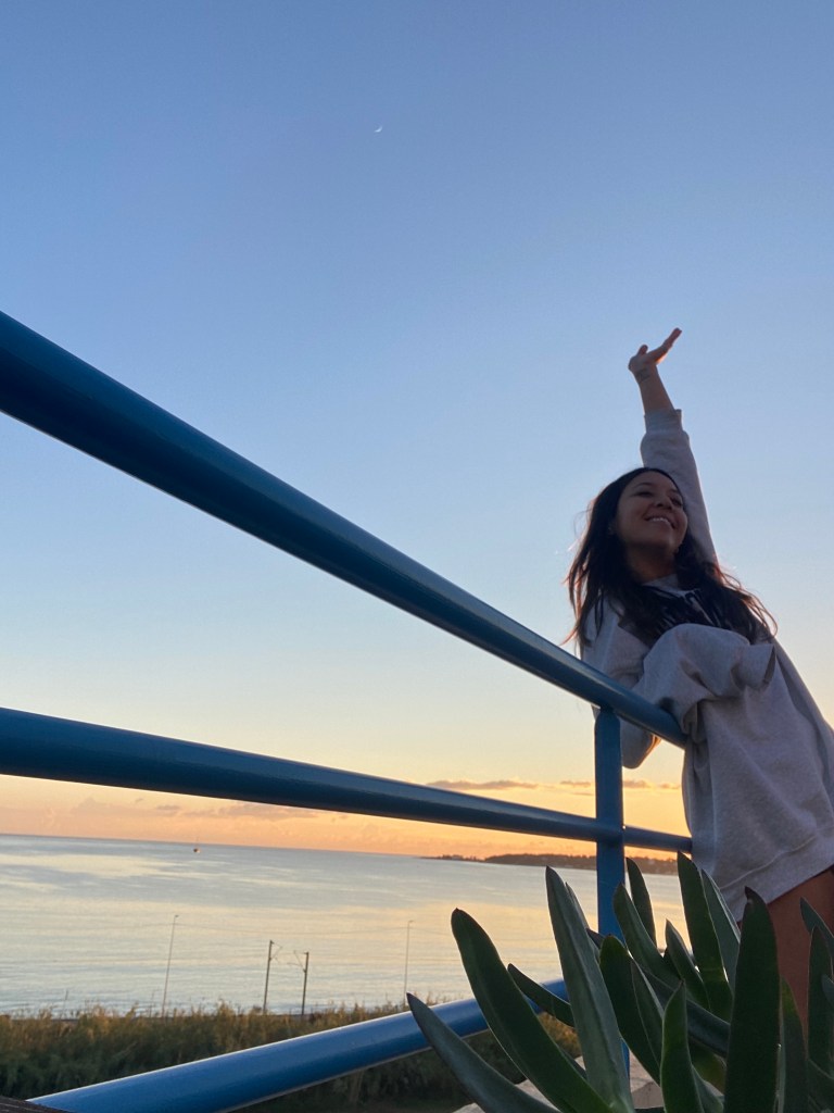 my apartment balcony in the south of France the day we moved out of Antibes. 